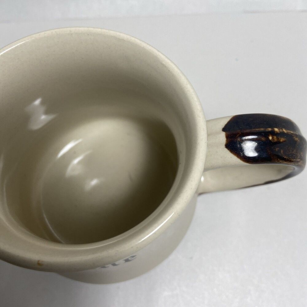 Pigeon Forge Pottery Mug Beige Brown Rim Anne Personal Name Rustic Collectible - Picture 2 of 7